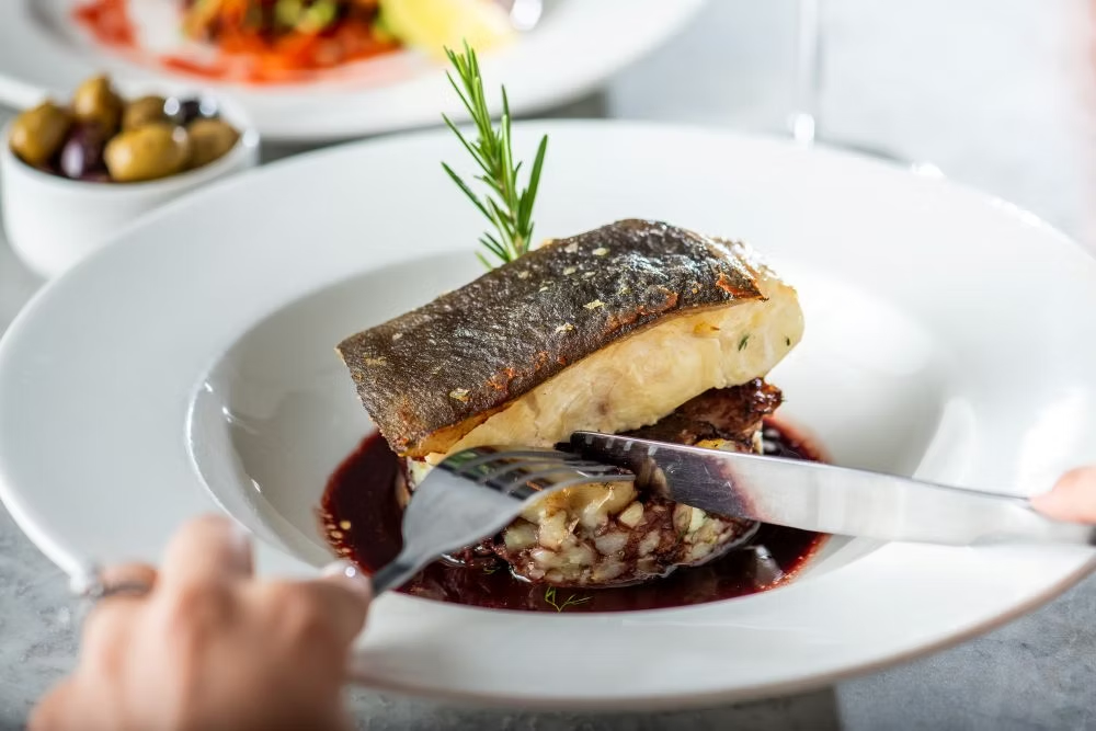 A plate of fried fish at FishWorks